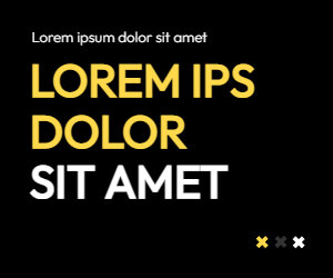 White and yellow text banner