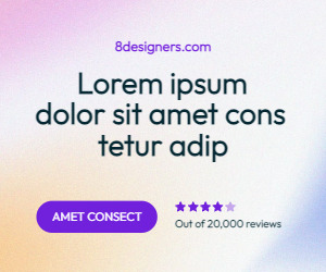 Purple ad banner template
