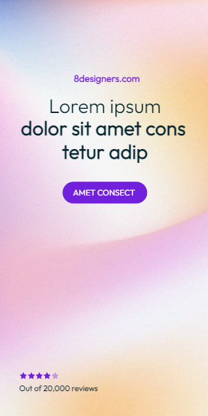 Purple ad banner template