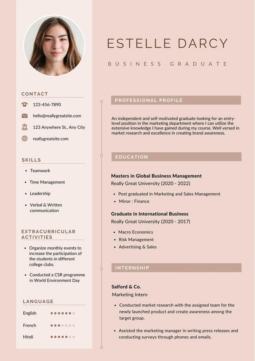 make resume with canva