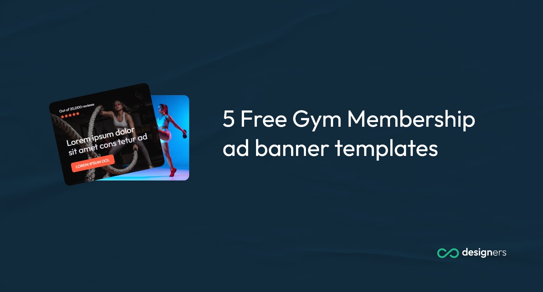 5 Free Gym Membership ad banner templates