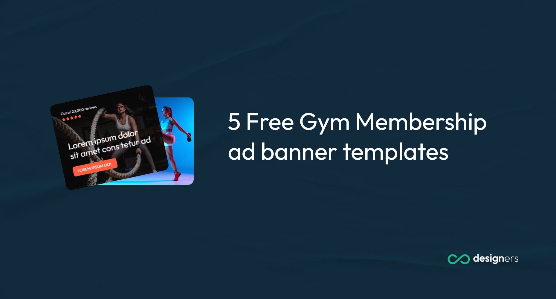 5 Free Gym Membership ad banner template